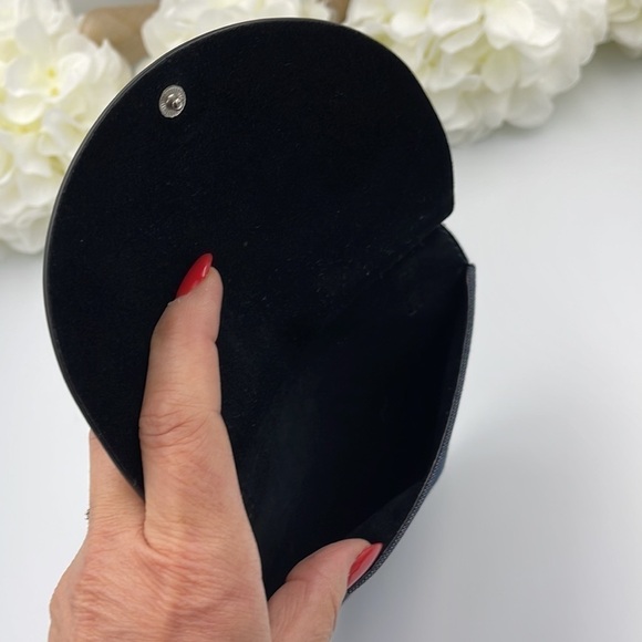 Theory Post Saddle Belt Bag Black with Navy Denim - Picture 5 of 9